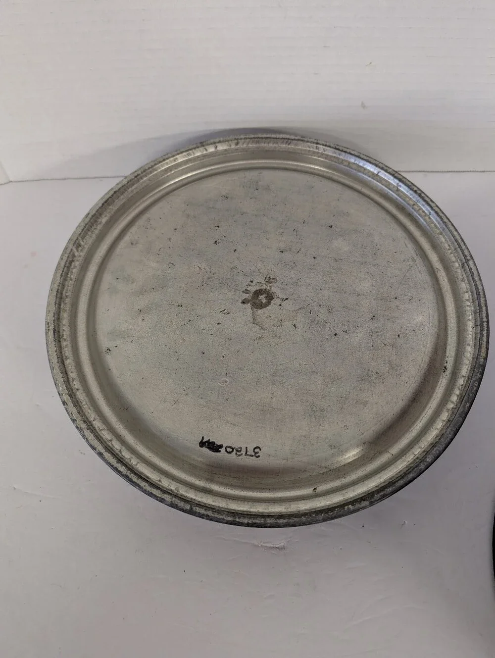 Vintage  Cake Tin 1950s Black with Pink & Yellow Flowers Hand-painted